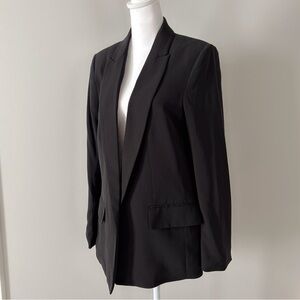 (NWT) H&M Black Loose Fit Open Front Blazer with Pockets